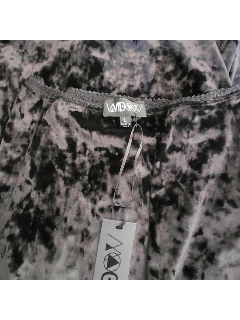✨️ NWT ✨️ Dolls Kill Widow "Time Stands Still" Crushed Velvet Maxi Skirt